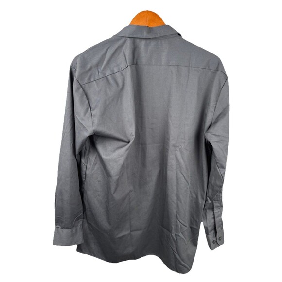 Dickies Men's Gray Work Shirt, NWT Cotton Blend Long-Sleeve Original Fit, Medium - Picture 4 of 5